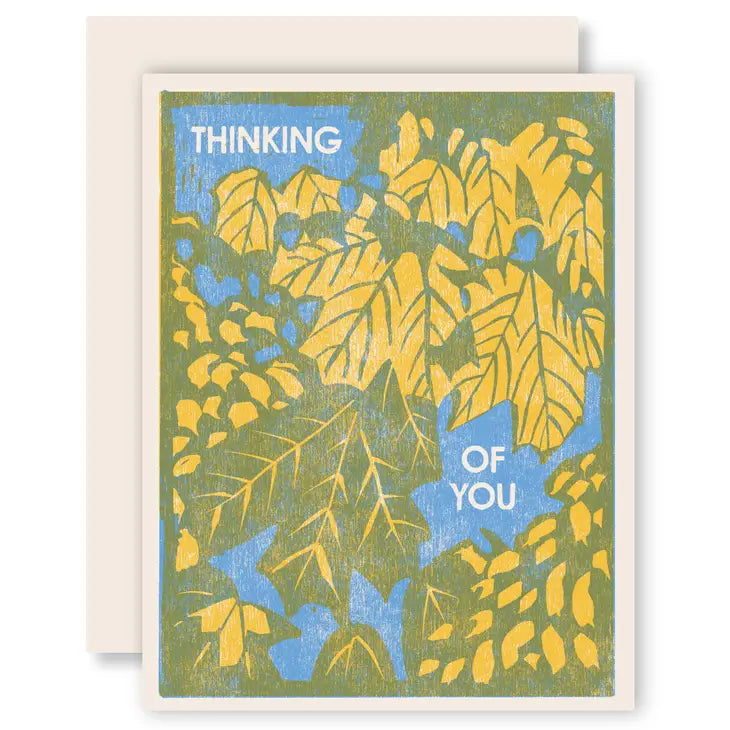 Thinking of You Birds Letterpress Card