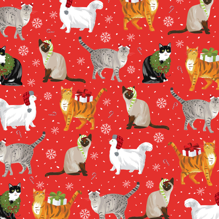 JILLSON & ROBERTS Kids Christmas Wrapping Paper Roll Bundle (25 sq ft per  roll, 100 Total Sq Ft) Out for Delivery, Bright Santa, Christmas Cats in