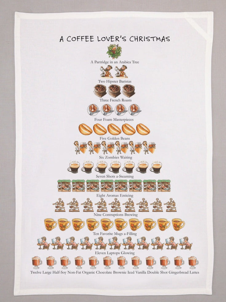 Brownlow Gifts Holiday Tea Towel, Christmas Calories