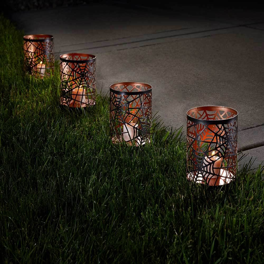 Spiderweb Lantern with Stake