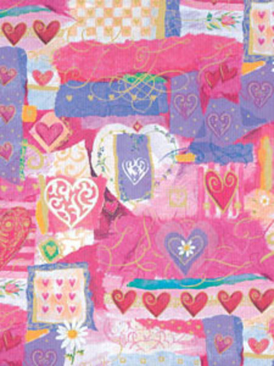 Heart Collage L'amour Gift Wrap, 2 Rolls