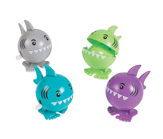 Chomping Shark Wind-Up Toys, Set of 4