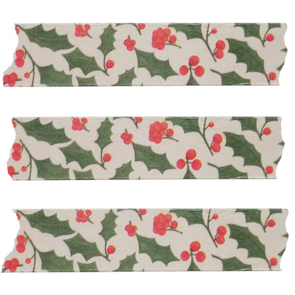 Red and Green Holly Washi Tape