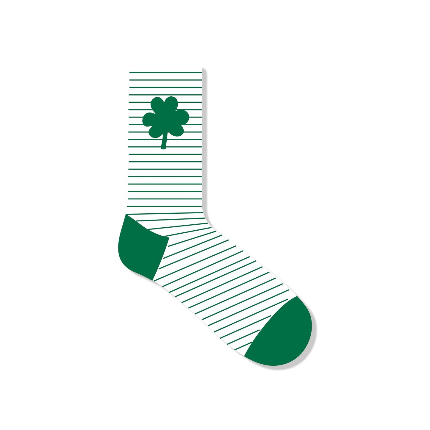 Striped Shamrock Lucky Socks