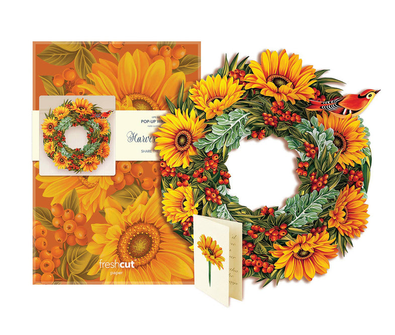 Harvest Sunflower Mailable Pop-Up Wreath