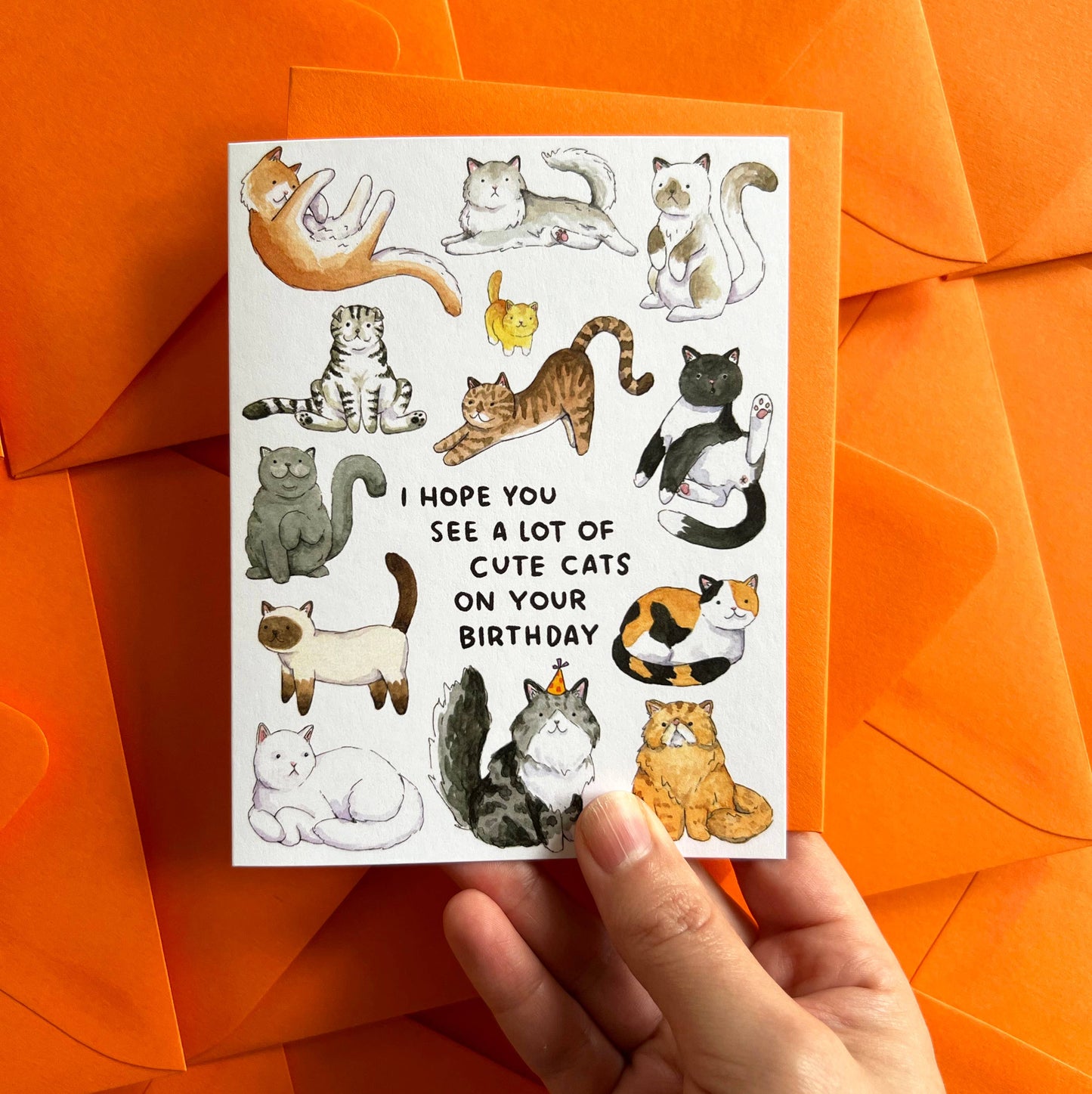 Lots Of Cute Cats Birthday Card