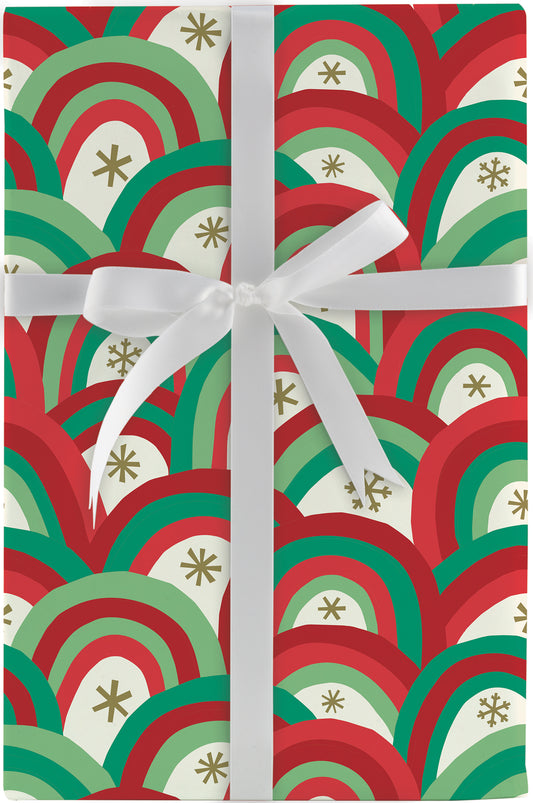 Over the Rainbows Foil Jumbo Holiday Gift Wrap, 2 Rolls