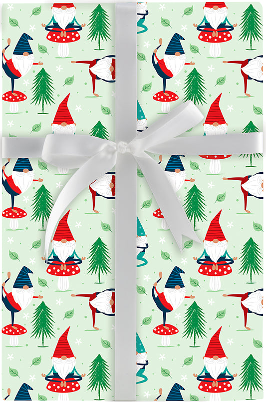 Gnomaste Holiday 100% Recycled Jumbo Gift Wrap, 2 Rolls