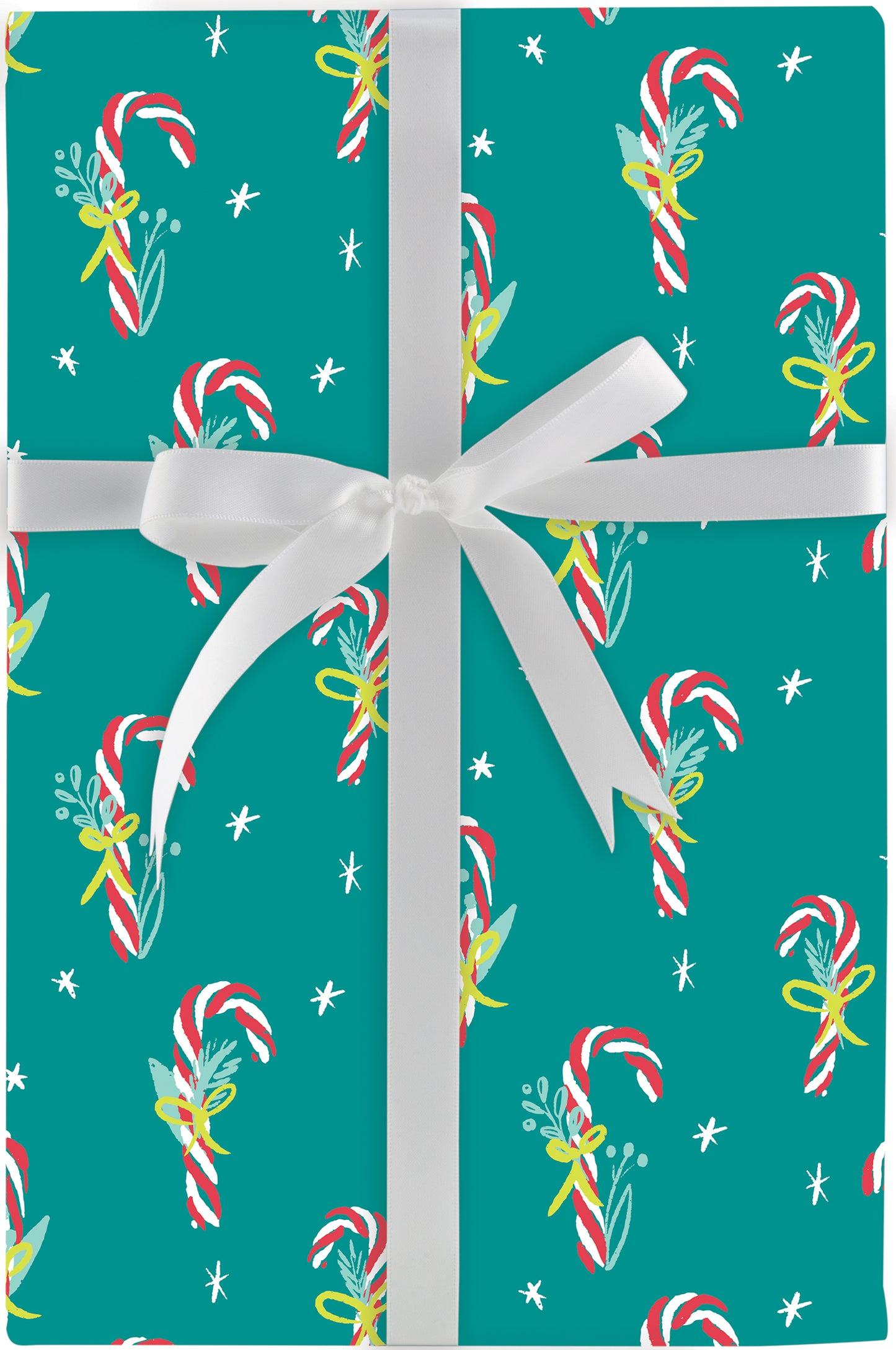 Bold Candy Canes Jumbo Holiday Gift Wrap, 2 Rolls