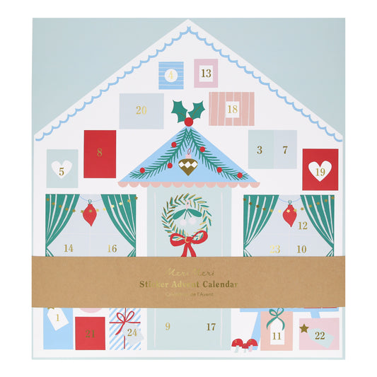 Santa's Cabin Sticker Advent Calendar