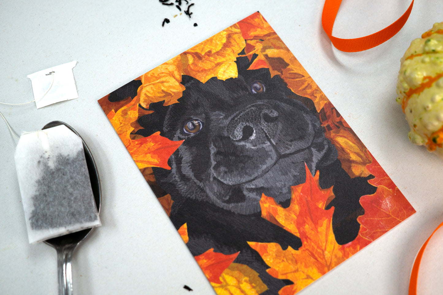 Autumn Pup Card