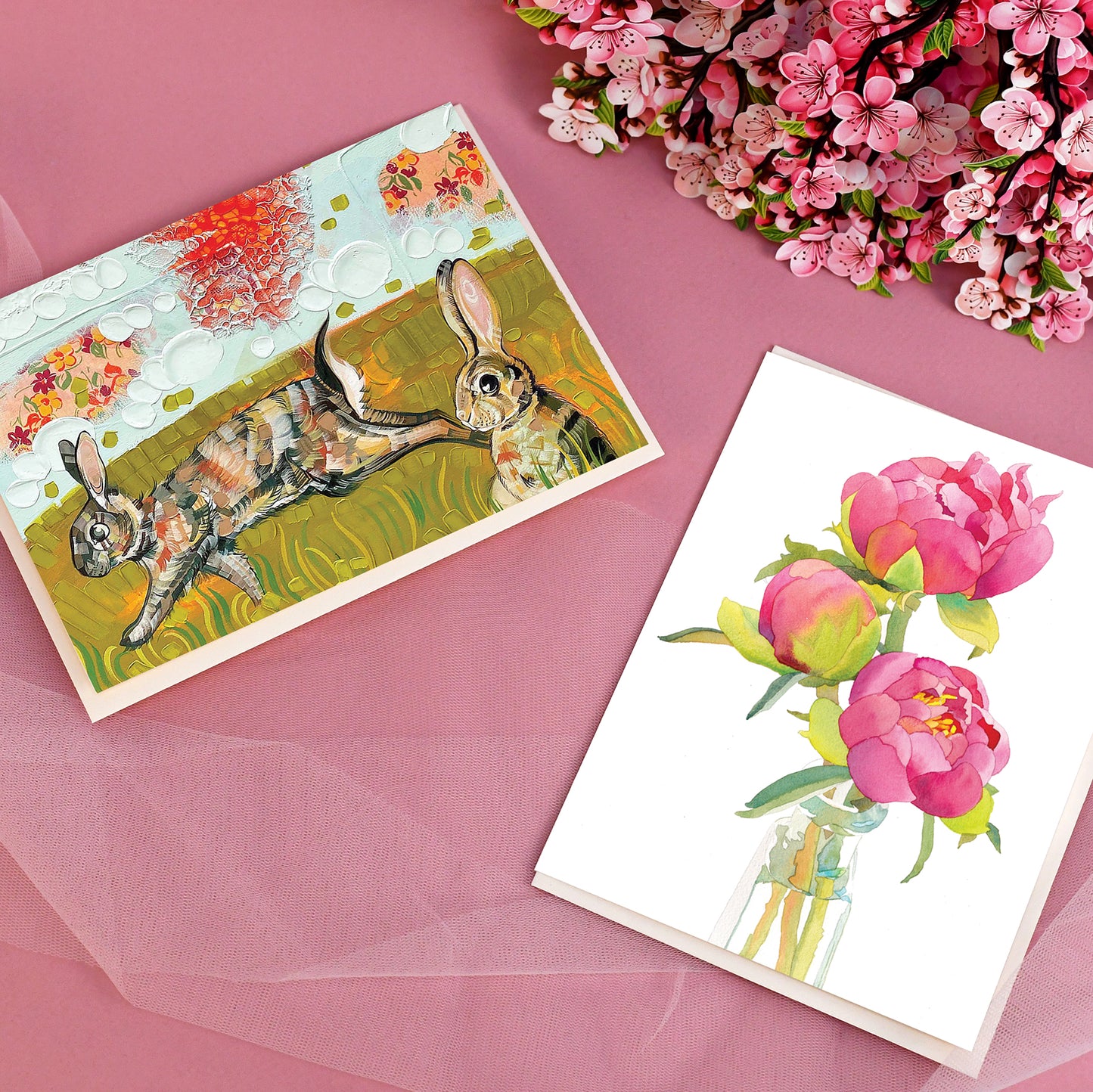 Peony Trio Birthday Card