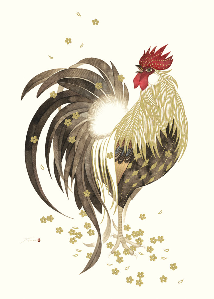 Rooster Foil Embossed Card