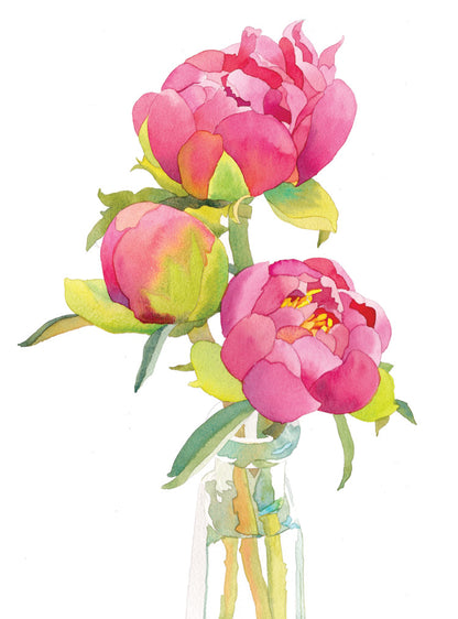 Peony Trio Birthday Card