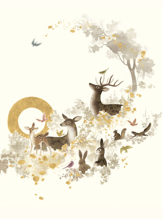 Woodland Animals Foil Embossed Card