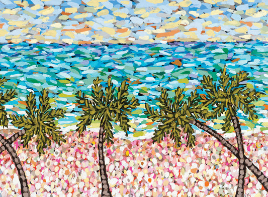 Palm Trees Beach Daylight Long Mini Card