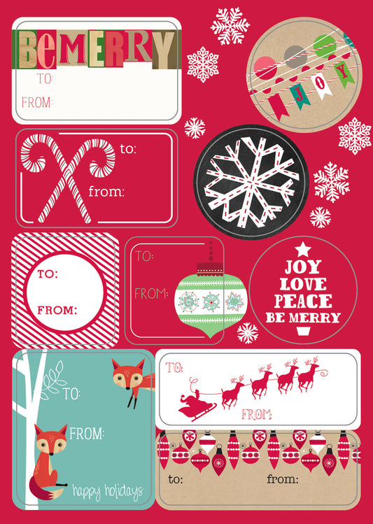 Holiday Fun Gift Label Sheets