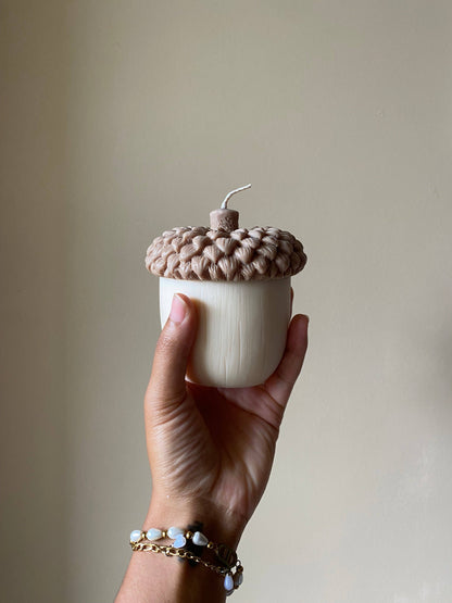 Acorn Autumn Handmade Candle