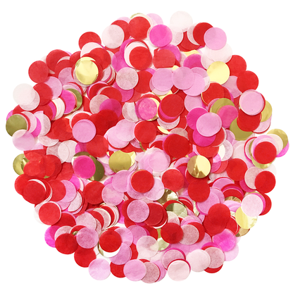 Red, Pink, and Gold Valentine's Confetti