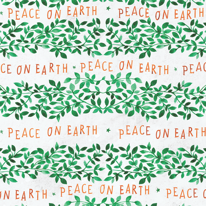 Peace on Earth Reversible Holiday Eco-Wrap