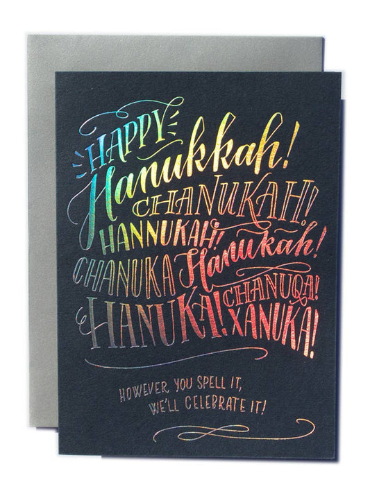 Spelling Hanukkah Card