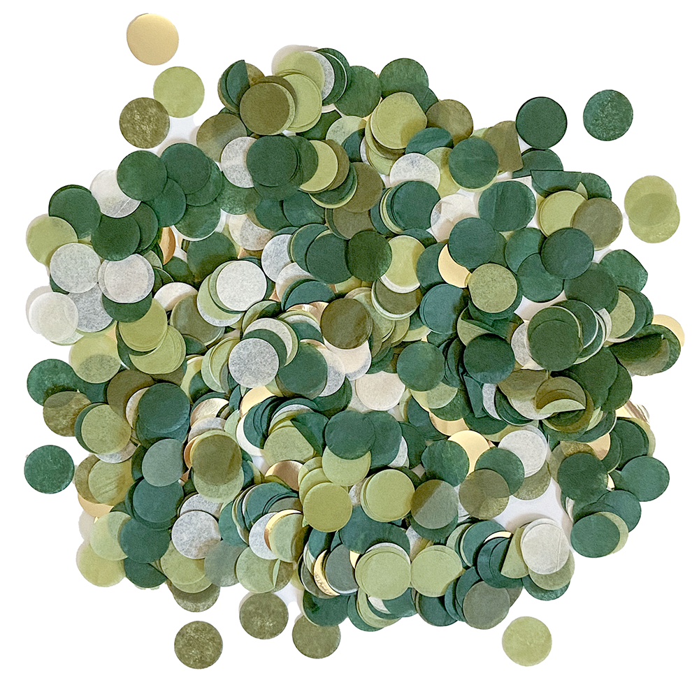 Emerald and Gold Confetti