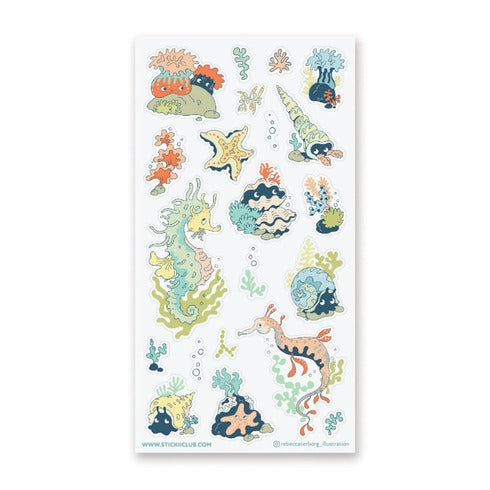 Ocean of Introverts Sticker Sheet, 2 Packs