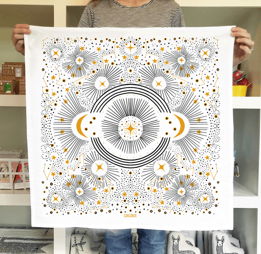 Constellations Moon & Stars Tea Towel