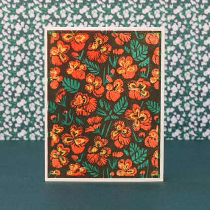 Red Pansies Boxed Cards