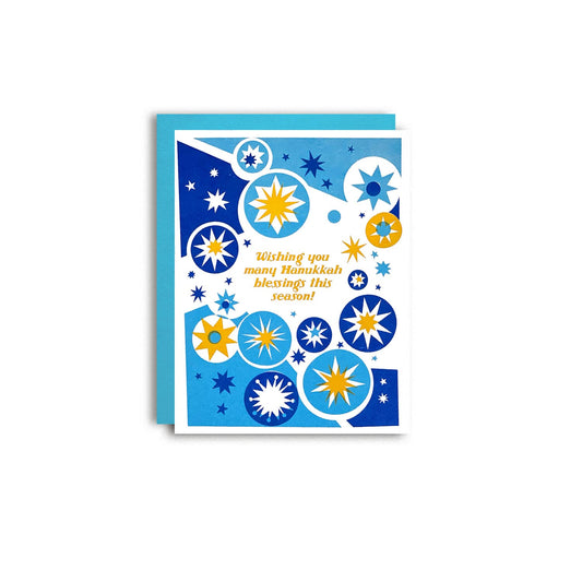 Hanukkah Blessings Blank Card