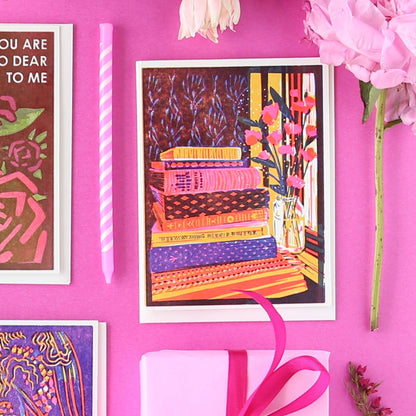 Still Life with Books and Flowers Boxed Cards