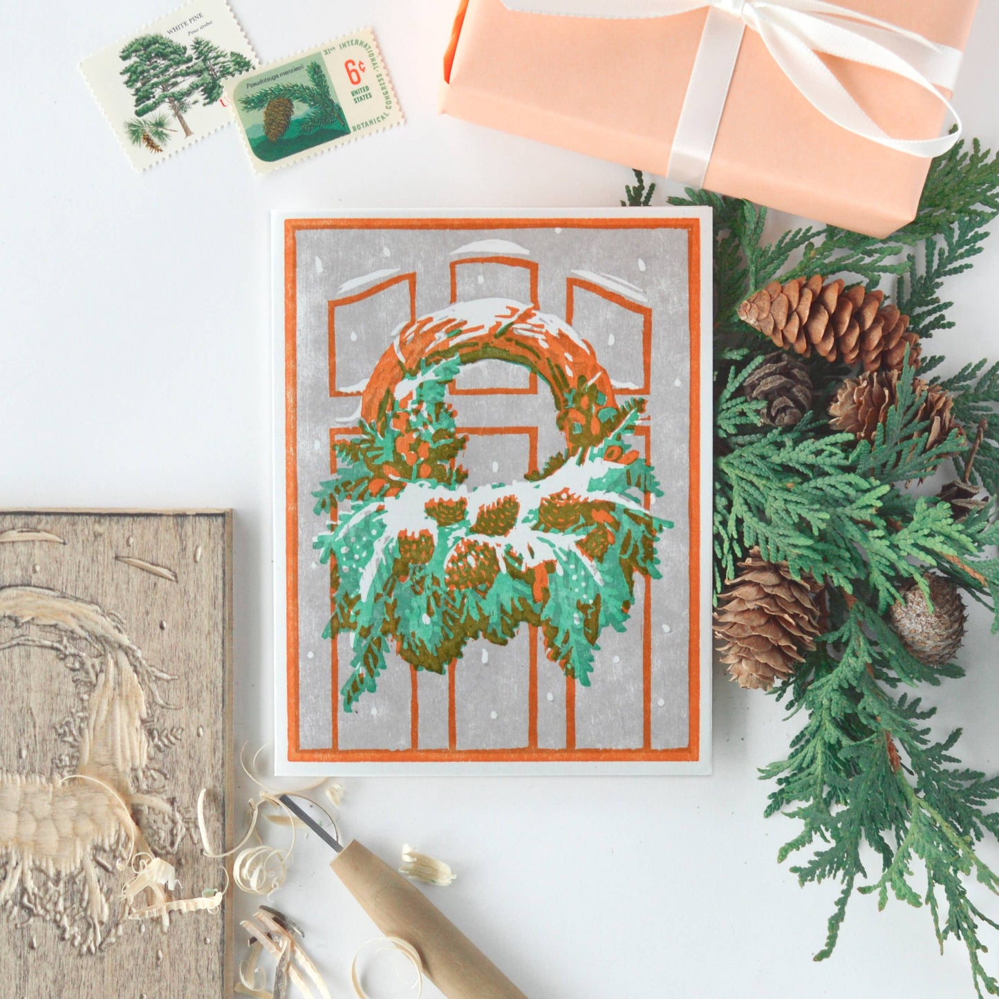 Snowy Wreath Holiday Boxed Cards