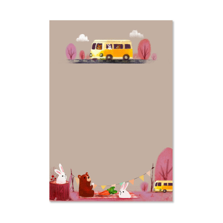 Bunny & Bear Camper Notepad