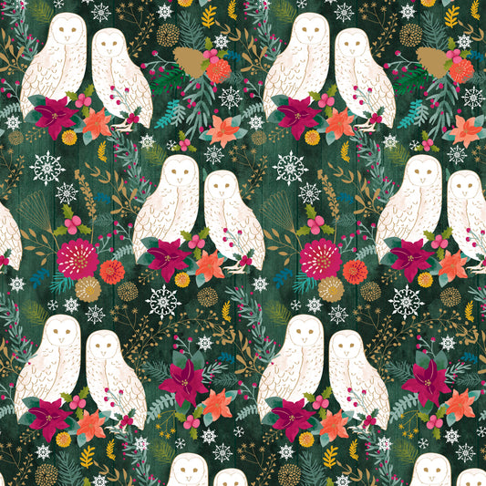 Snow Owls Holiday Jumbo Gift Wrap, Set of 2 Rolls