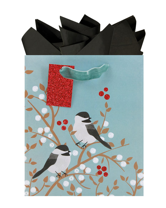 Berries and Chicks Medium Holiday Gift Bag