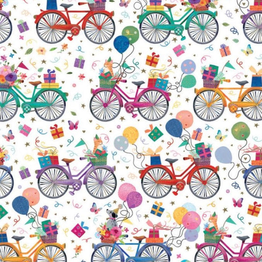 Birthday Bicycles Gift Wrap, 2 Rolls