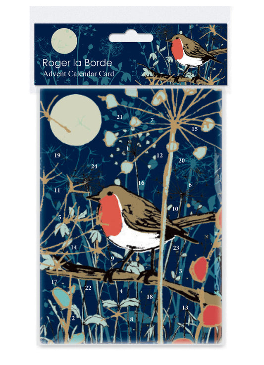 Winter's Tale Robin Advent Calendar Card