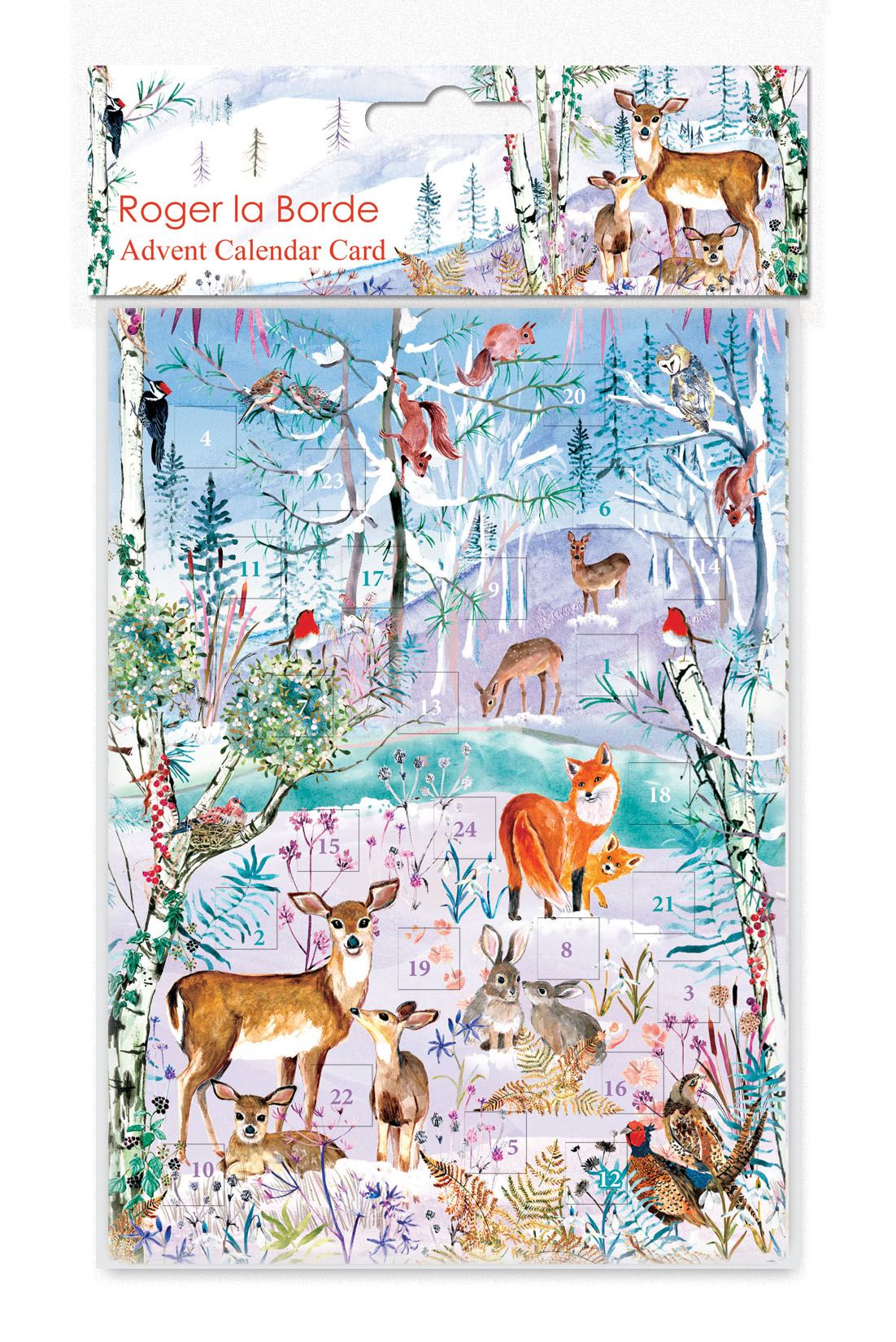 Wild Winter's Song Advent Calendar Card