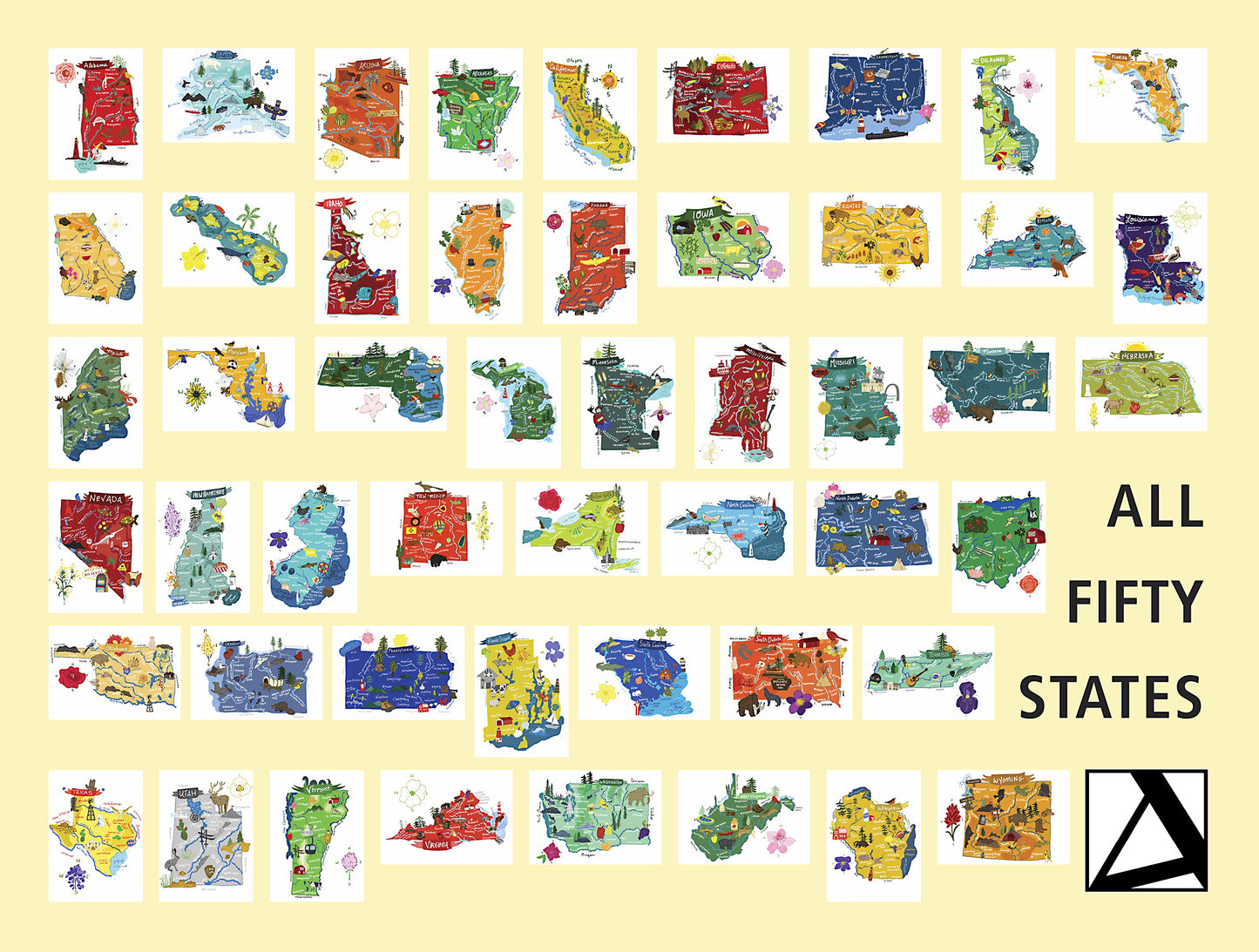 Hello: USA 50 States Card Collection