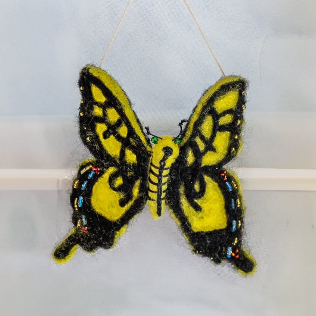 Felted Butterfly Ornament