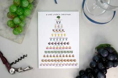 Wine Lover's Christmas 12-Days Holiday Card