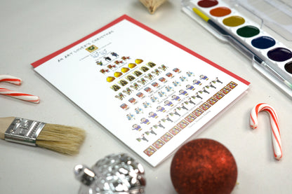 Art Lover's Christmas 12-Days Holiday Card