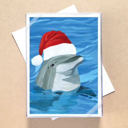 Festive Dolphin Holiday Card