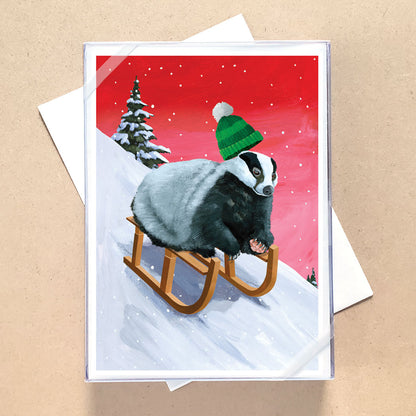 Holiday Badger Holiday Card