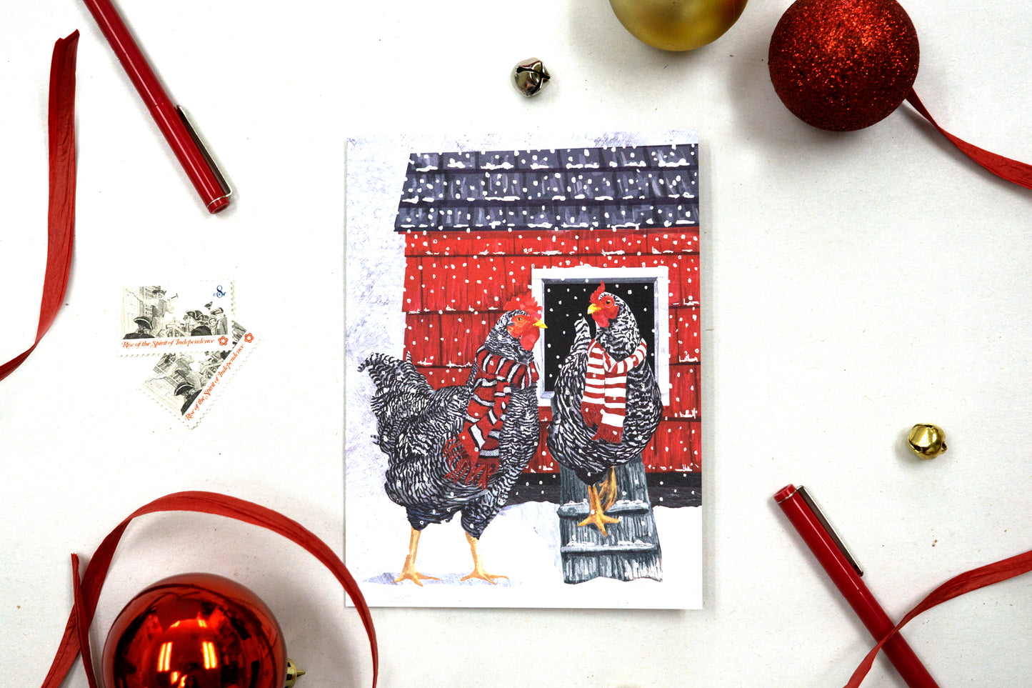 Happy Holiday Hens Holiday Card