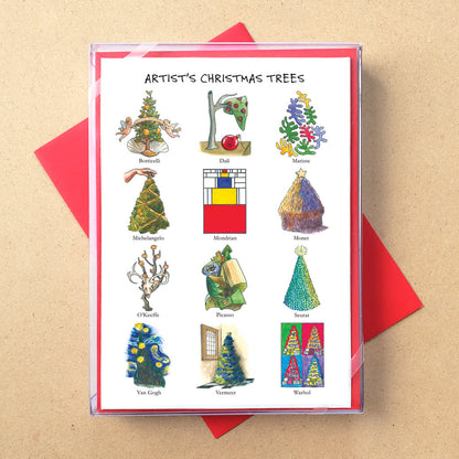 Artist Christmas Trees Holiday Card