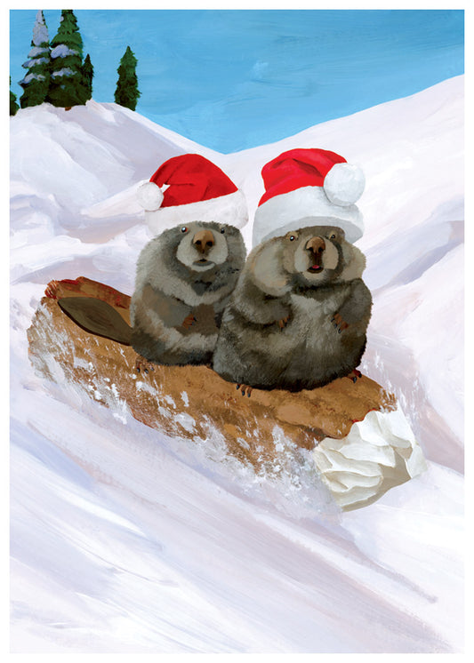 Two Beavers Holiday Cards