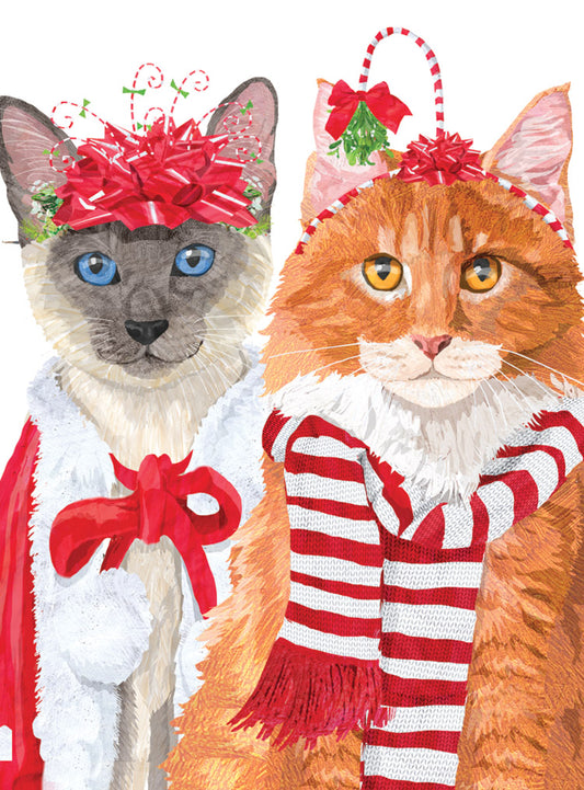 Two Cats Christmas Boxed Holiday Cards