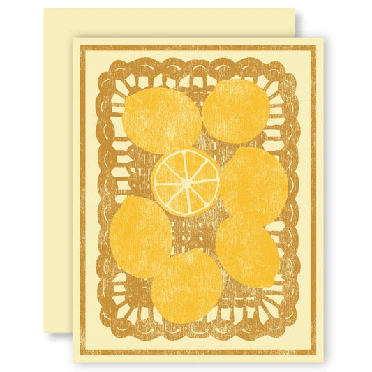 Basket of Lemons Blank Card