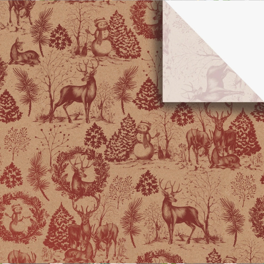 Winter Woods Toile Tissue Paper